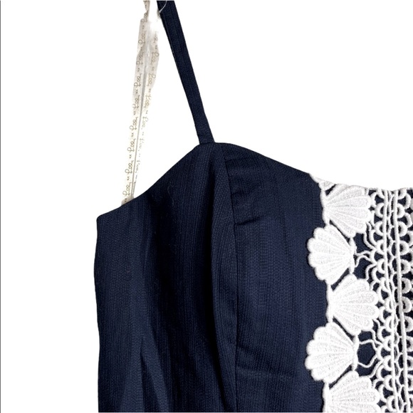 Lilly Pulitzer Navy Stretch Brocade Shift Mini NWT - Picture 6 of 13